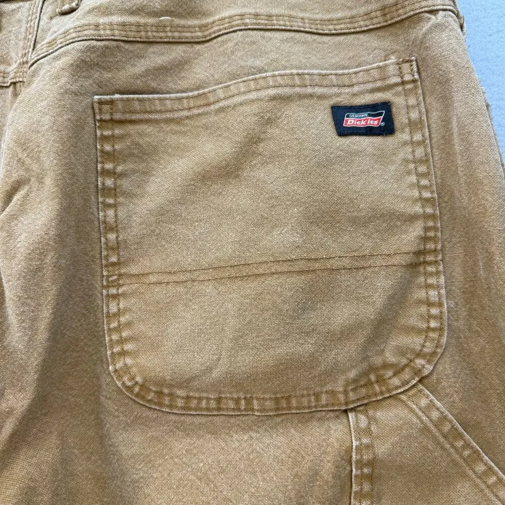 Dickies Work Pants Men's 38x32 Tan Duck Carpenter Straight Leg Work Gear